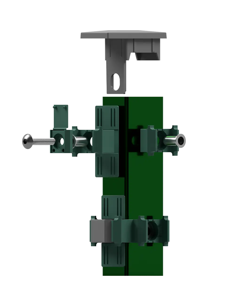 Montagebeispiel eines Zaunpfosten