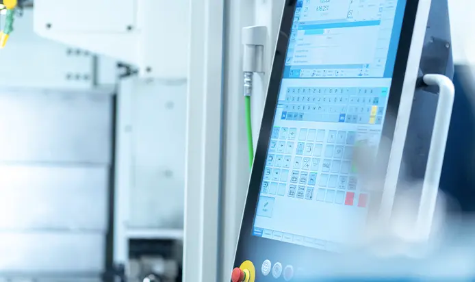 Benutzeroberfläche einer Fräsmaschine